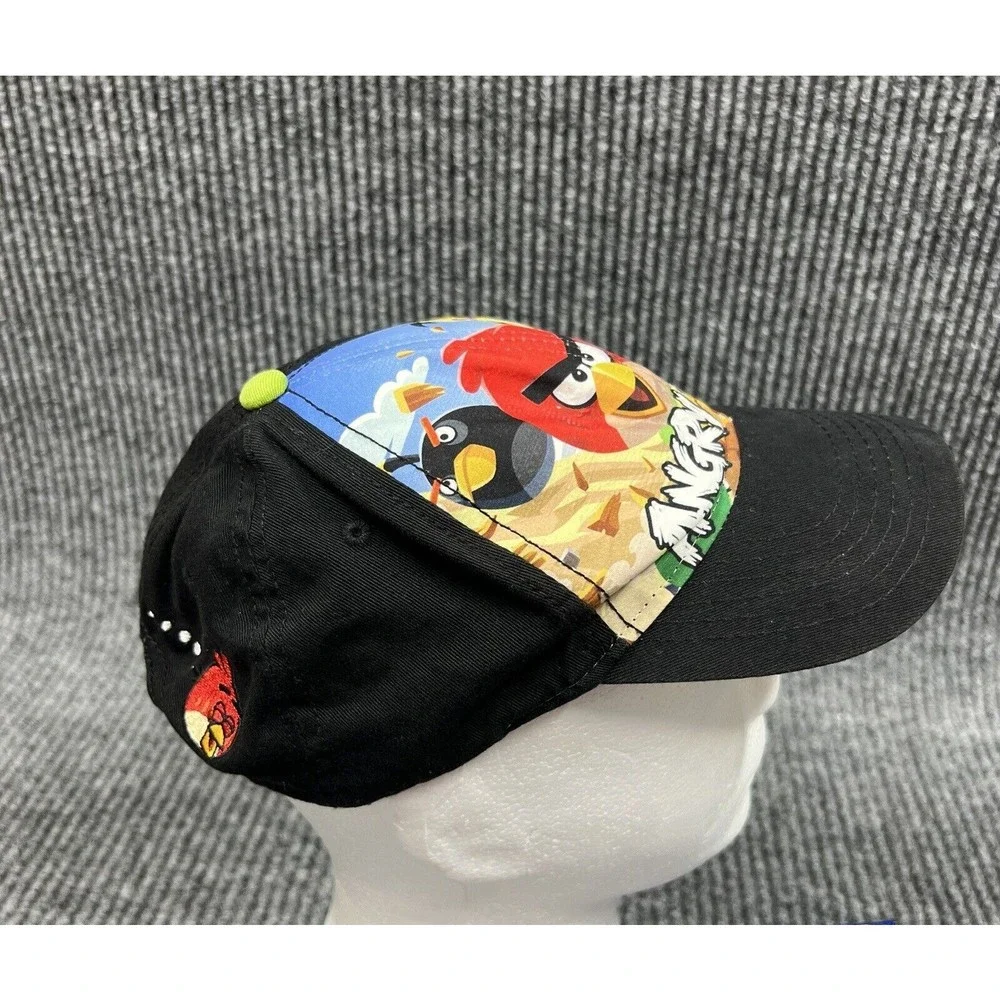 Angry Birds Hat Adjustable Cartoon Snapback Cap Black 